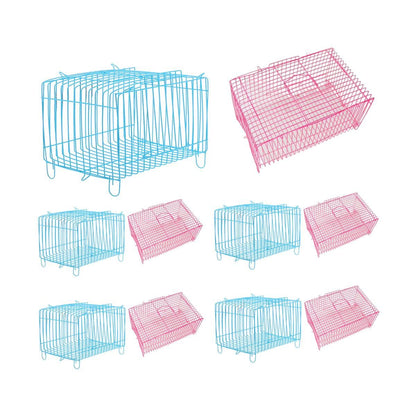 Small Bird Transport Collapsible Cage Travel Pet Carrier Portable Folding Cage - L V528-FOLDING-CAGE-L-10PCS-730538