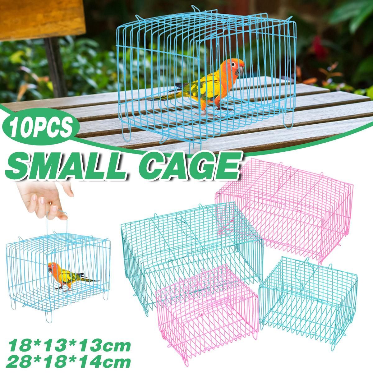Small Bird Transport Collapsible Cage Travel Pet Carrier Portable Folding Cage - L V528-FOLDING-CAGE-L-10PCS-730538