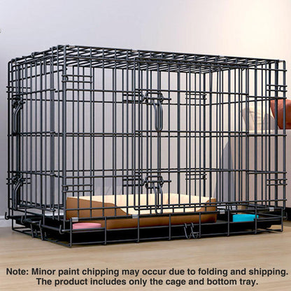 Metal Dog Crate Pet Cage with Divider for Puppies Cats Kennel Indoor Pet House - Small-Pink V528-FOLDING-CAGE-PINK-500X-271258