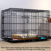Metal Dog Crate Pet Cage with Divider for Puppies Cats Kennel Indoor Pet House - Small-Pink