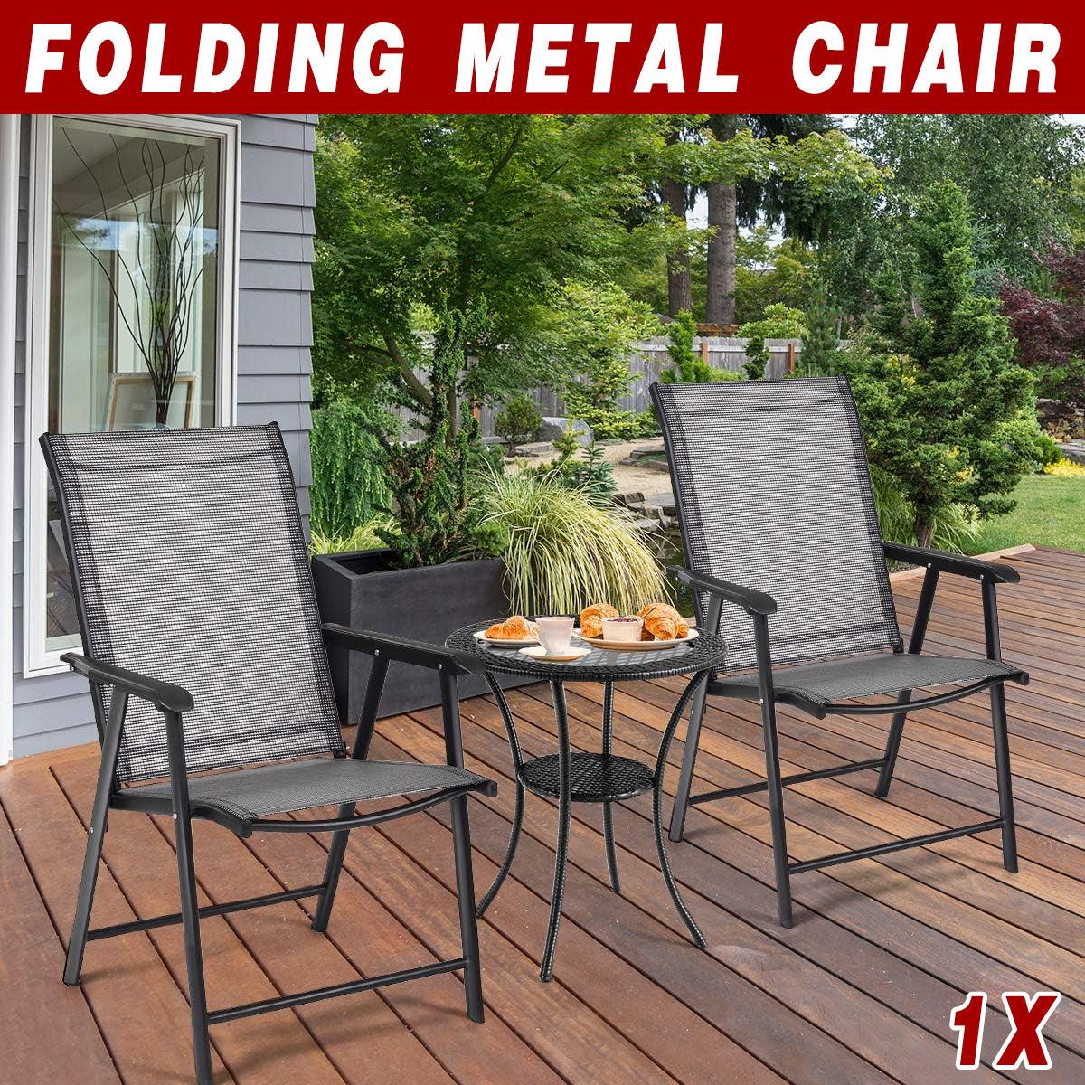 Outdoor Folding Chair Metal Portable Patio Balcony Chair with Backrest Sub Chair V528-FOLDING-CHAIR-368174