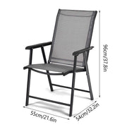Outdoor Folding Chair Metal Portable Patio Balcony Chair with Backrest Sub Chair V528-FOLDING-CHAIR-368174
