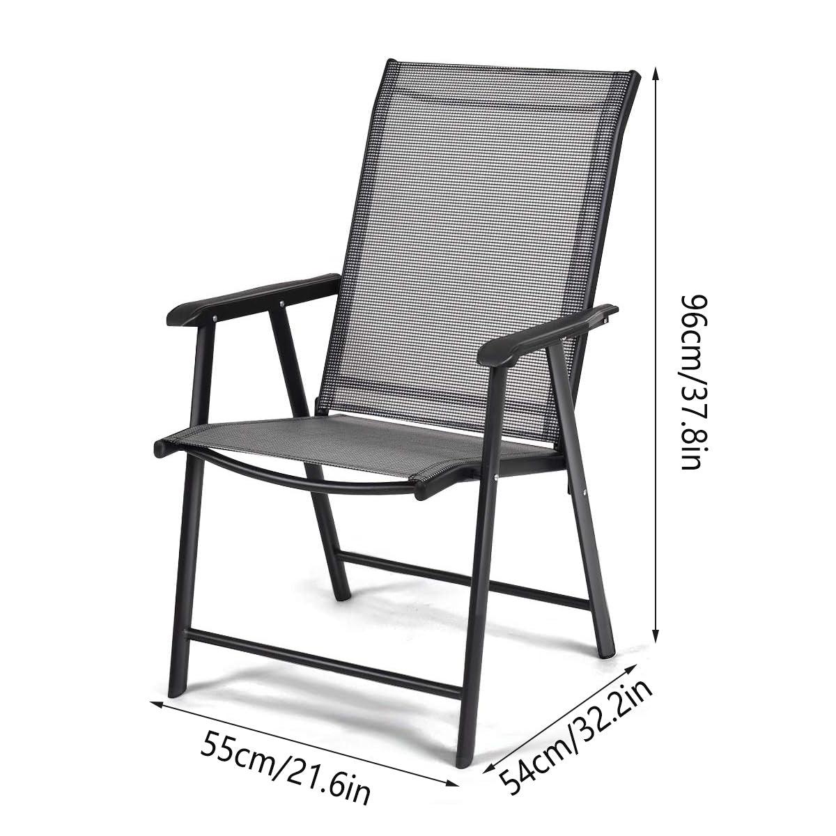 Outdoor Folding Chair Metal Portable Patio Balcony Chair with Backrest Sub Chair V528-FOLDING-CHAIR-368174