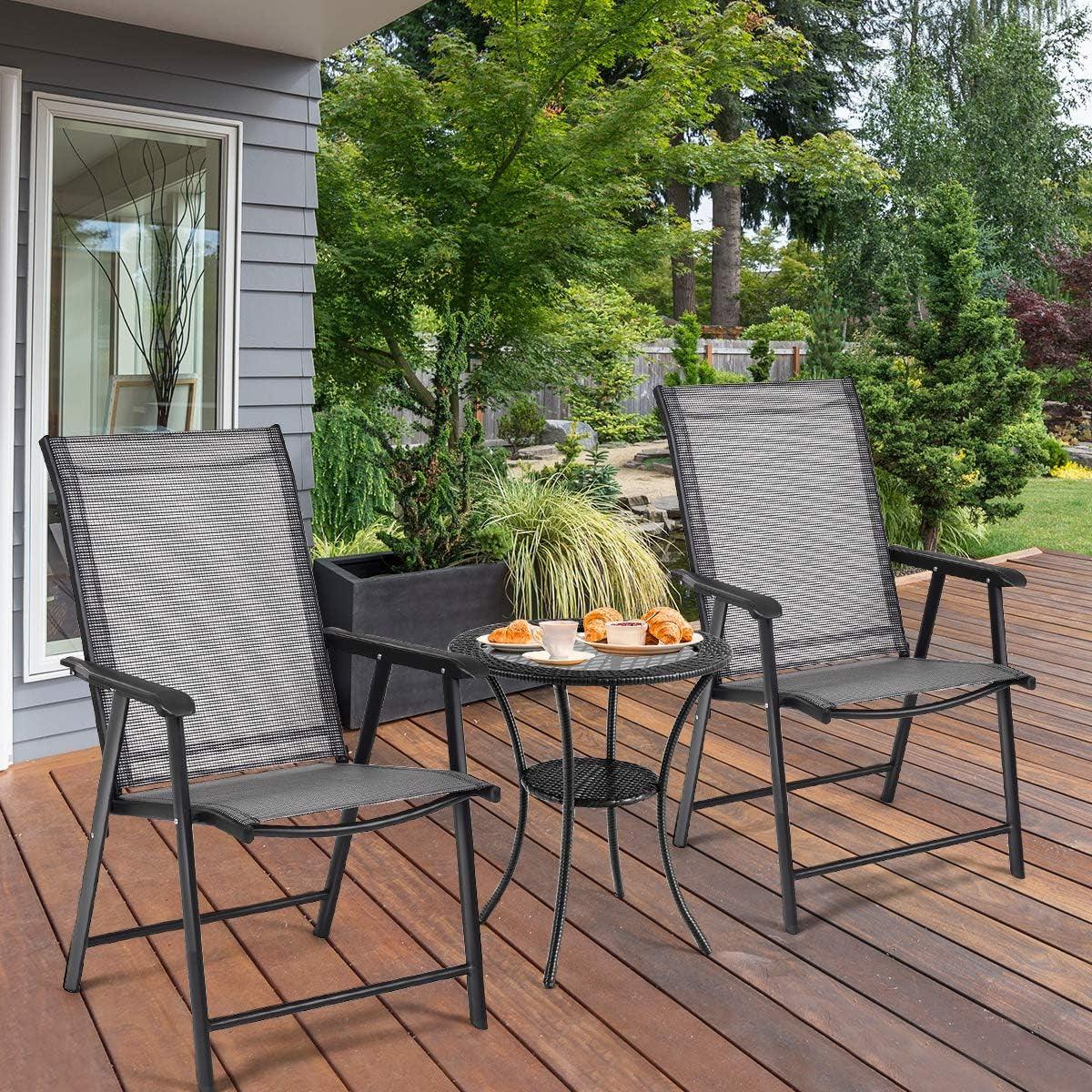 Outdoor Folding Chair Metal Portable Patio Balcony Chair with Backrest Sub Chair V528-FOLDING-CHAIR-368174