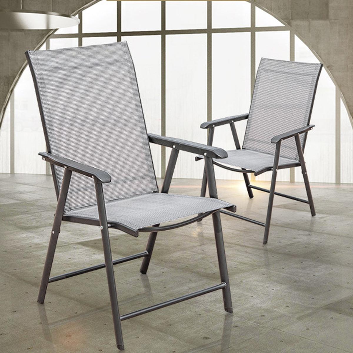 Outdoor Folding Chair Metal Portable Patio Balcony Chair with Backrest Sub Chair V528-FOLDING-CHAIR-368174