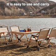 Outdoor Folding Chair Portable Camping Seat Compact Foldable Chair for Picnic - Black V528-FOLDING-CHAIR-BLACK-L-957382