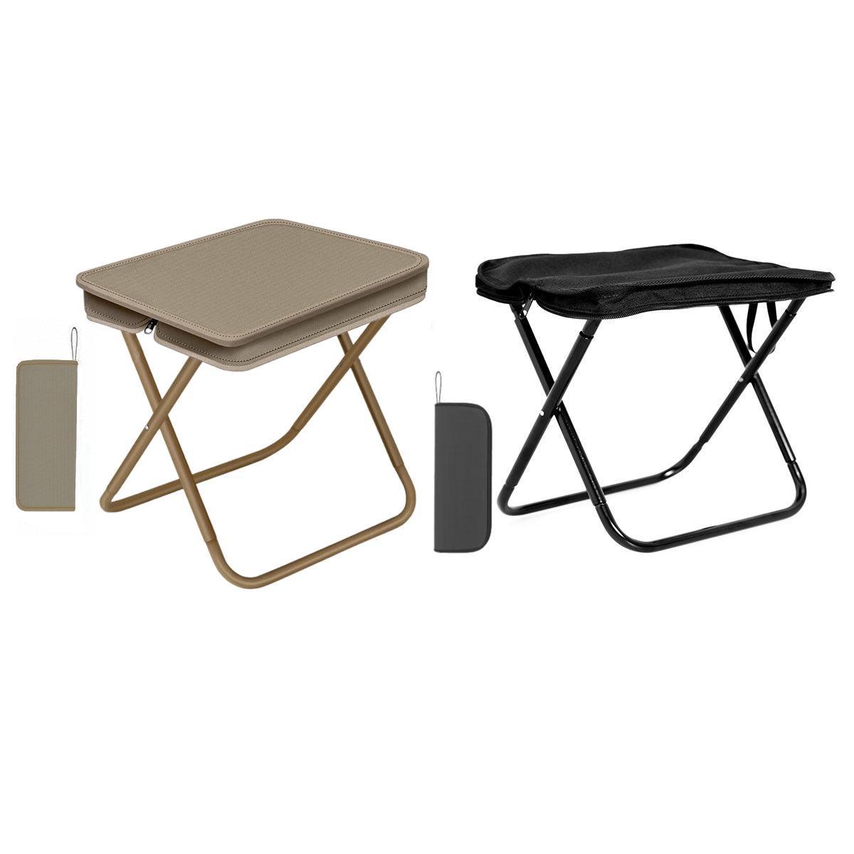 Portable Folding Camping Chair Handbag Stool Lightweight Outdoor Folding Tools - Khaki V528-FOLDING-CHAIRS-KHAKI-890909