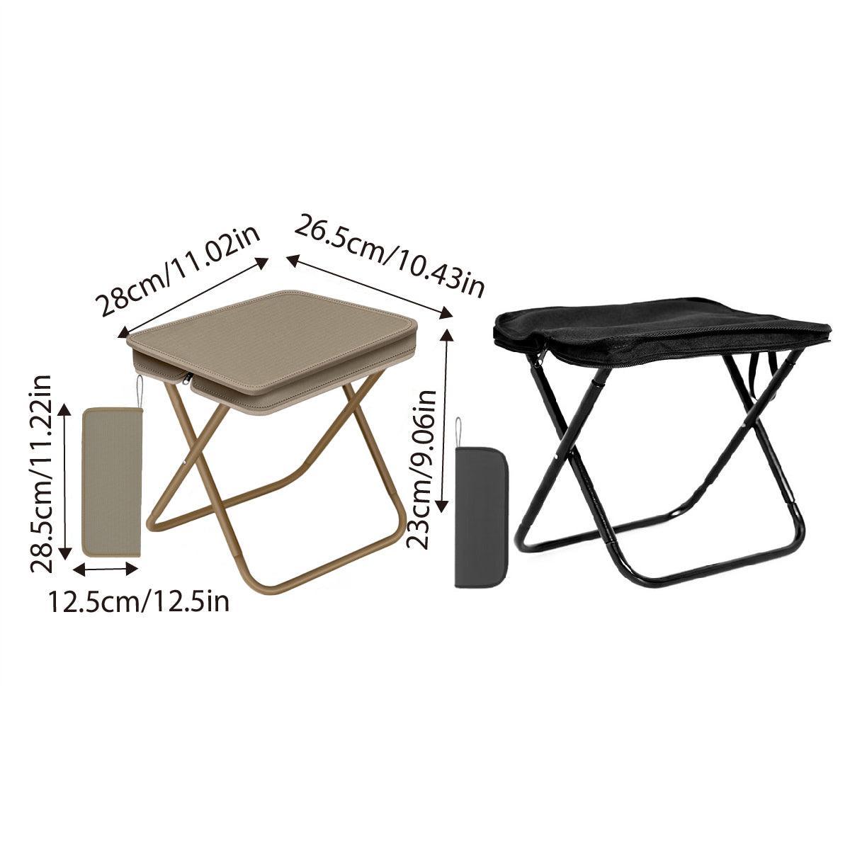 Portable Folding Camping Chair Handbag Stool Lightweight Outdoor Folding Tools - Khaki V528-FOLDING-CHAIRS-KHAKI-890909