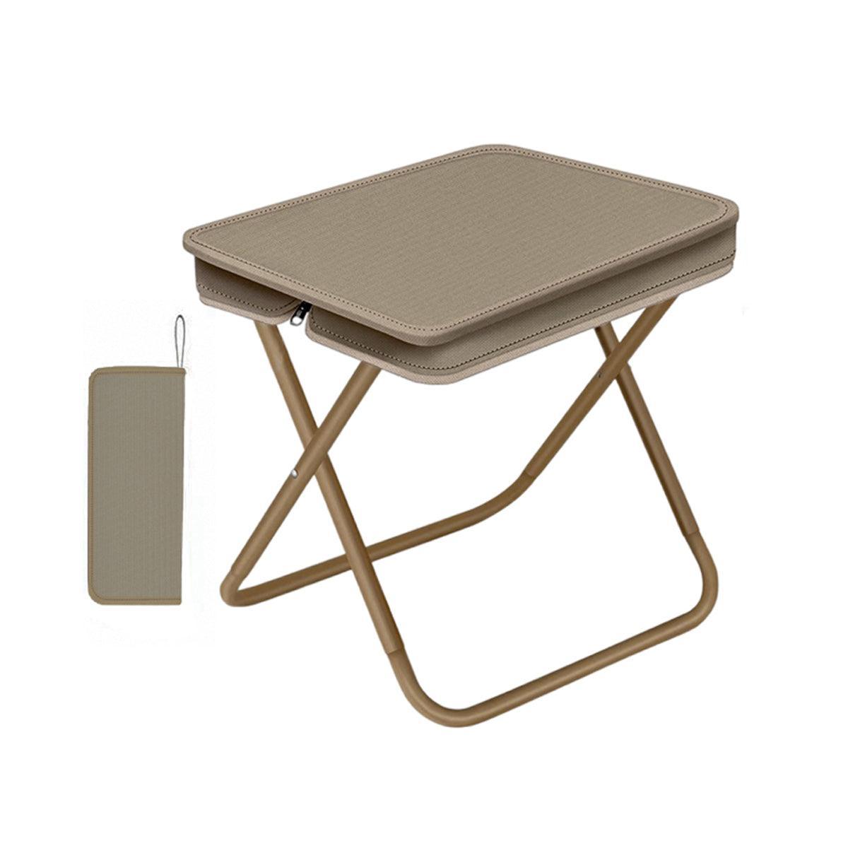 Portable Folding Camping Chair Handbag Stool Lightweight Outdoor Folding Tools - Khaki V528-FOLDING-CHAIRS-KHAKI-890909