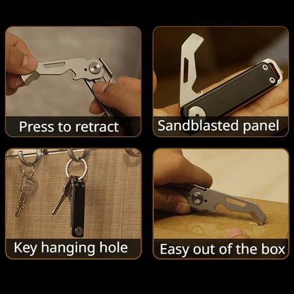 Multifunctional Folding Knife Case Opener Portable Bottle Opener EDC Tool Kit - Black V528-FOLDING-KNIFE-BLACK-864256