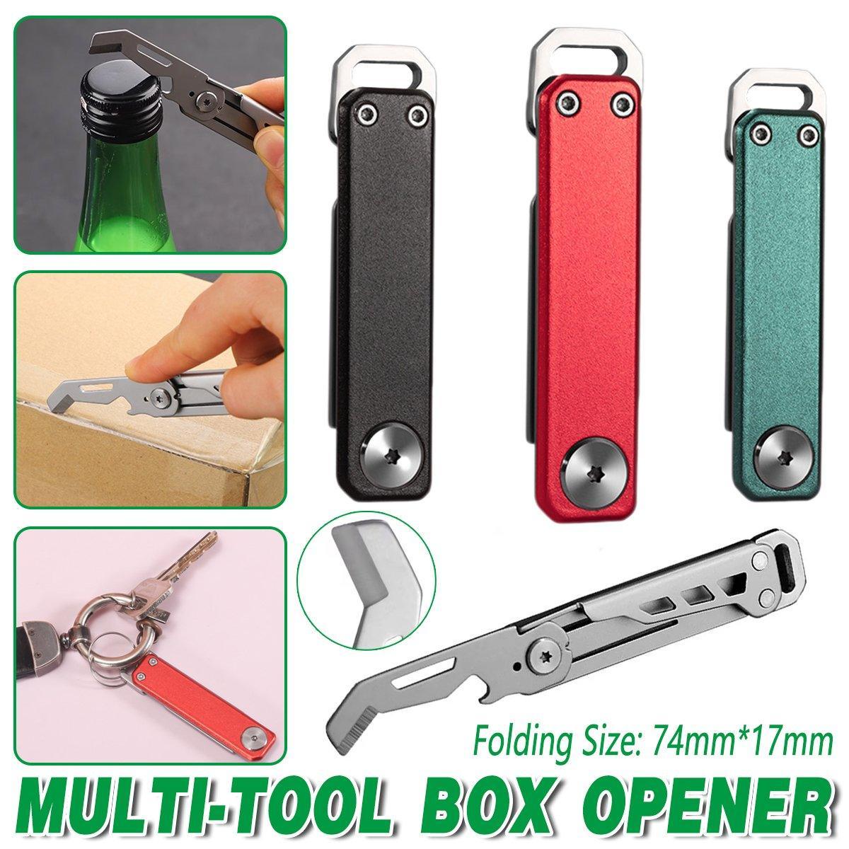 Multifunctional Folding Knife Case Opener Portable Bottle Opener EDC Tool Kit - Green V528-FOLDING-KNIFE-GREEN-331261