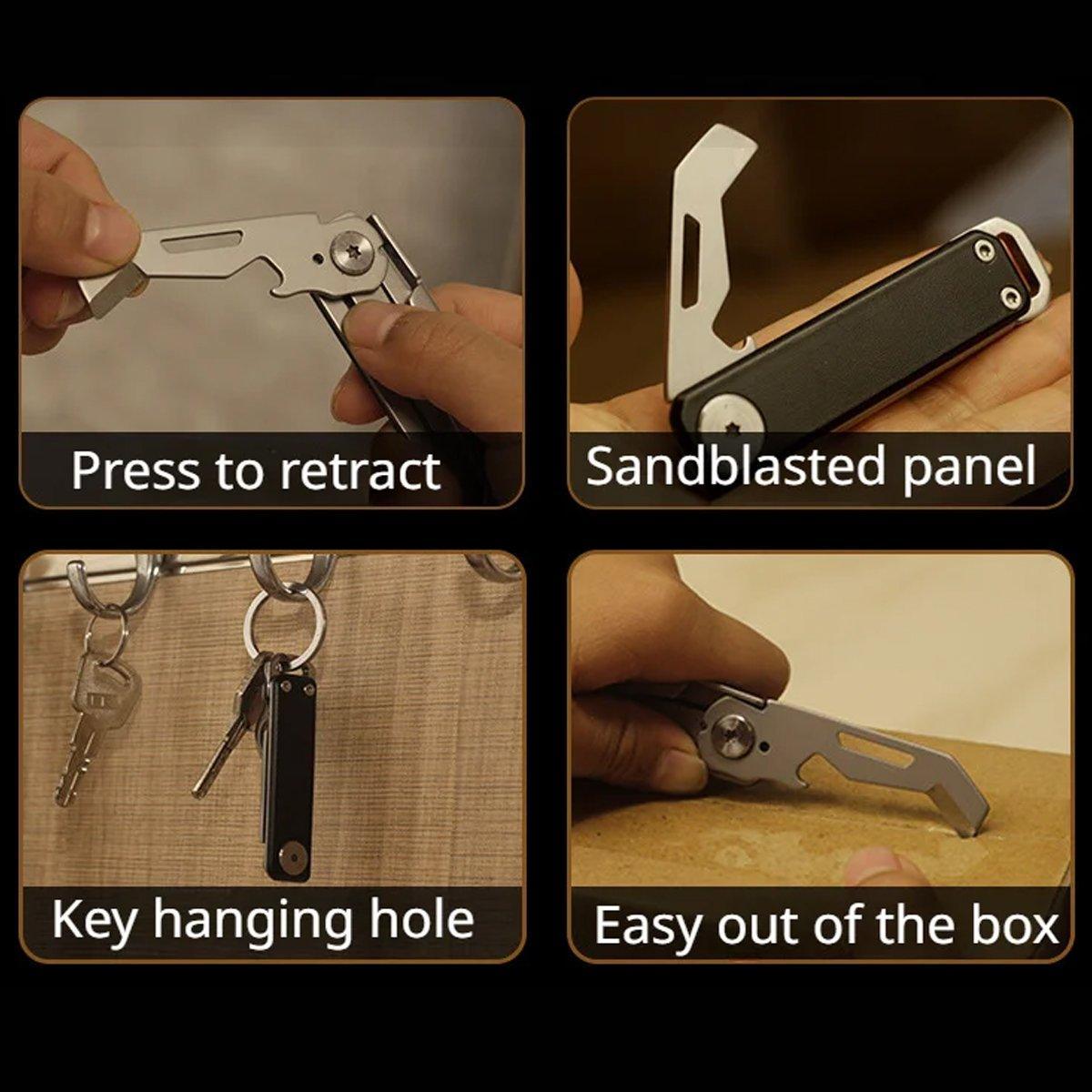 Multifunctional Folding Knife Case Opener Portable Bottle Opener EDC Tool Kit - Green V528-FOLDING-KNIFE-GREEN-331261