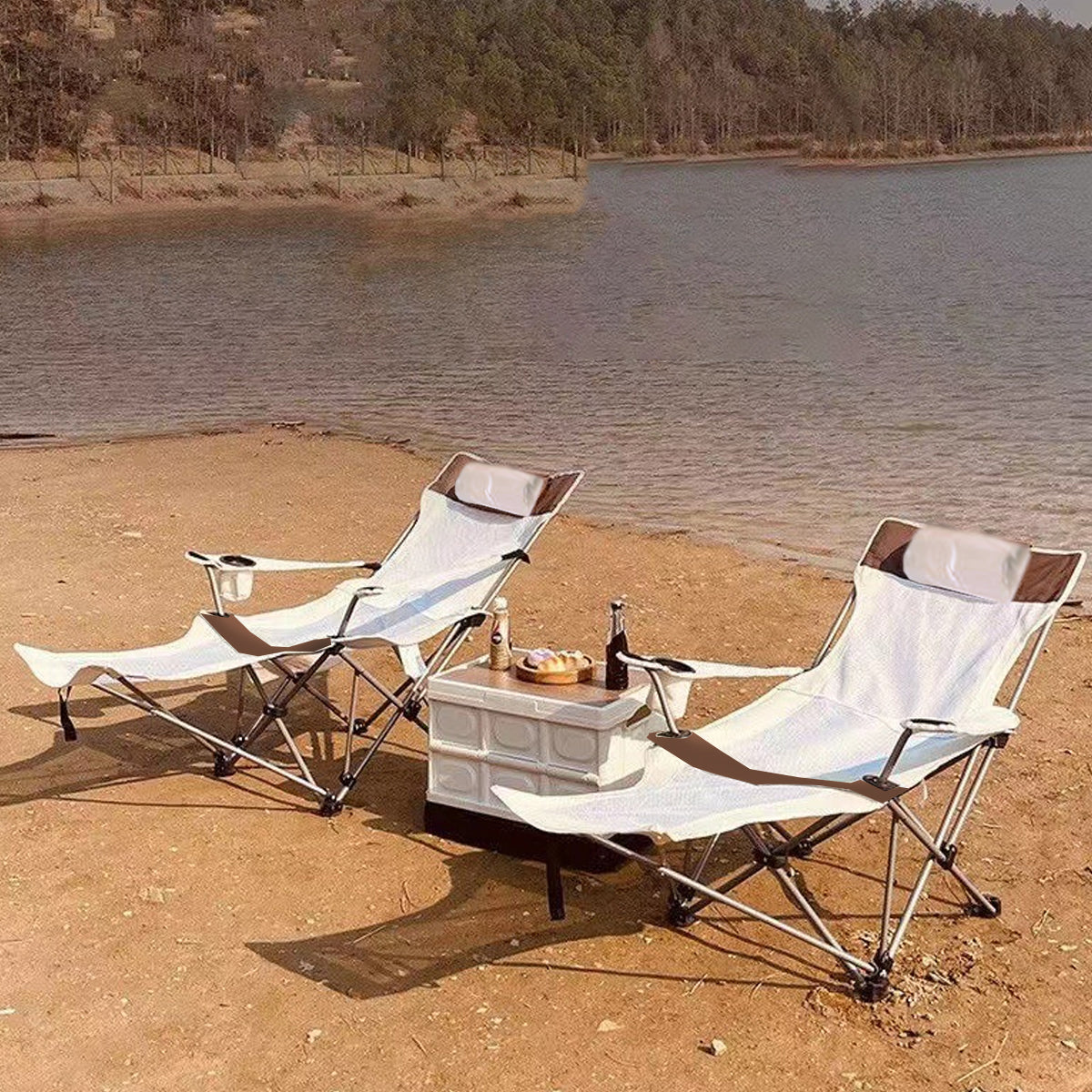 Outdoor Folding Recliner Portable Beach Camping Chair for Sitting and Lying V528-FOLDING-LOUNGE-CHAIR-621154