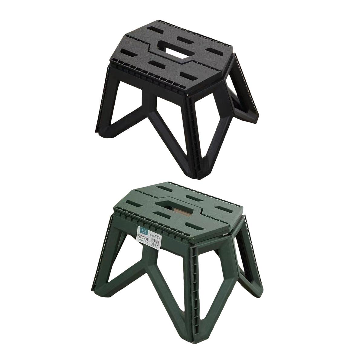Foldable Stool Portable Fishing Stool Compact Folding Small Bench Outdoor Seat - Black V528-FOLDING-STOOL-BLACK-485111