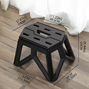 Foldable Stool Portable Fishing Stool Compact Folding Small Bench Outdoor Seat - Black V528-FOLDING-STOOL-BLACK-485111