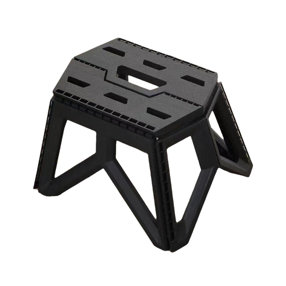 Foldable Stool Portable Fishing Stool Compact Folding Small Bench Outdoor Seat - Black V528-FOLDING-STOOL-BLACK-485111