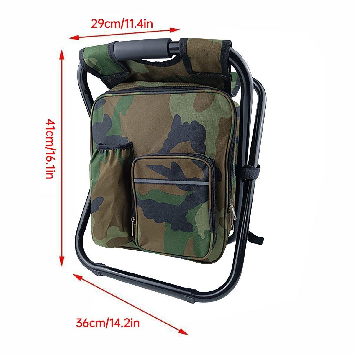 Portable Outdoor Folding Chair Oxford Small Stool for Fishing Camping Hiking - Blue V528-FOLDING-STOOL-CAMOUFLAGE-292226