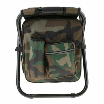 Portable Outdoor Folding Chair Oxford Small Stool for Fishing Camping Hiking - Green V528-FOLDING-STOOL-GREEN-716492