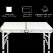 Portable Folding Table Outdoor Picnic Camping Barbecue Lightweight Travel Desk V528-FOLDING-TABLE-60-45CM-655477
