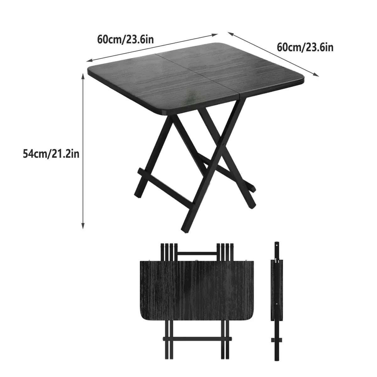 Folding Dining Table Model Portable Simple Household Table Compact Space Saving V528-FOLDING-TABLE-BLACK-834958