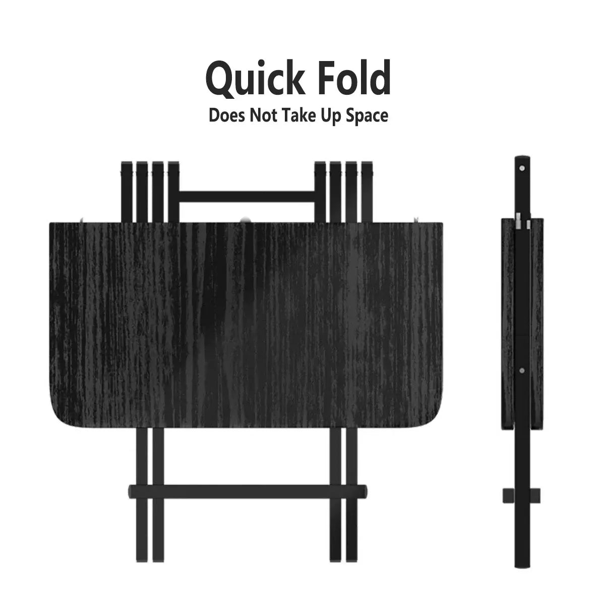 Folding Dining Table Model Portable Simple Household Table Compact Space Saving V528-FOLDING-TABLE-BLACK-834958