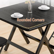 Folding Dining Table Model Portable Simple Household Table Compact Space Saving V528-FOLDING-TABLE-BLACK-834958