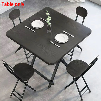 Folding Dining Table Model Portable Simple Household Table Compact Space Saving V528-FOLDING-TABLE-BLACK-834958