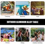 Aluminium Alloy Folding Table Portable Outdoor Camping Picnic Multifunctional V528-FOLDING-TABLE-BLACK-920507