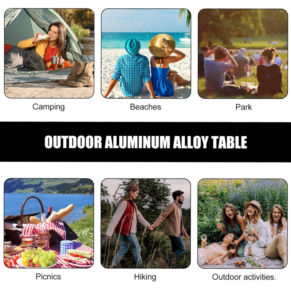 Aluminium Alloy Folding Table Portable Outdoor Camping Picnic Multifunctional V528-FOLDING-TABLE-BLACK-920507