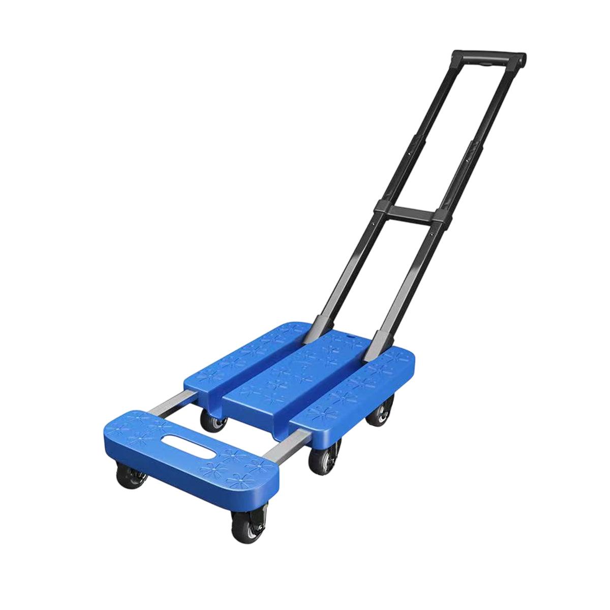 Folding Platform Trolley Heavy Duty Hand Truck Foldable Cart Push Dolly Movin V528-FOLDING-TRAILER-BLUE-815974