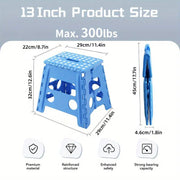 Portable Folding Plastic Stool Lightweight Collapsible Chair for Outdoor Travel - White V528-FOLDING-WHITE-374646