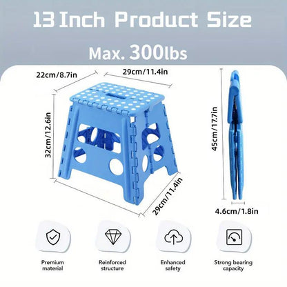 Portable Folding Plastic Stool Lightweight Collapsible Chair for Outdoor Travel - White V528-FOLDING-WHITE-374646