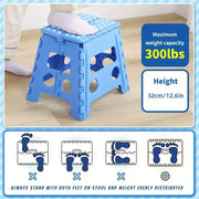 Portable Folding Plastic Stool Lightweight Collapsible Chair for Outdoor Travel - White V528-FOLDING-WHITE-374646