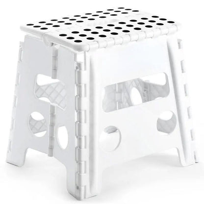 Portable Folding Plastic Stool Lightweight Collapsible Chair for Outdoor Travel - White V528-FOLDING-WHITE-374646