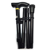 Folding Walking Stick Travel Cane Adjustable Height 82 to 92cm Aluminium Anti Slip - Brown V528-FOLDINGWALKINGSTICK-BRONZE-710920