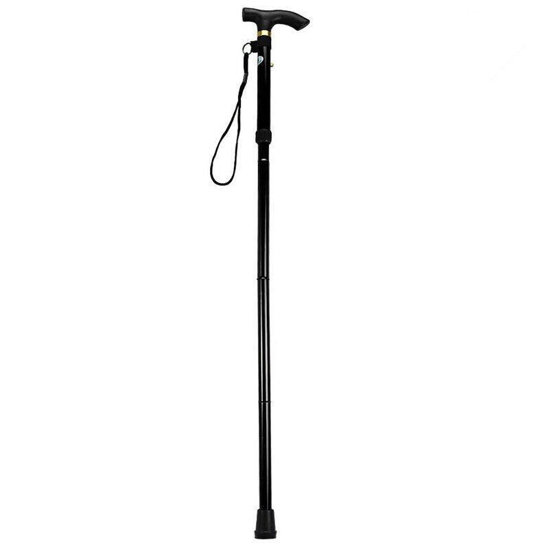 Folding Walking Stick Travel Cane Adjustable Height 82 to 92cm Aluminium Anti Slip - Silver V528-FOLDINGWALKINGSTICK-SILVER-718190