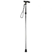 Folding Walking Stick Travel Cane Adjustable Height 82 to 92cm Aluminium Anti Slip - Silver V528-FOLDINGWALKINGSTICK-SILVER-718190