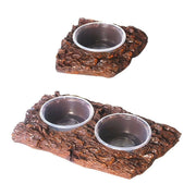 Resin Landscaping Reptiles Bowl Feeder Feeding Water Terrarium Bowls Geckos Dish - Single V528-FOOD-BOWL-SINGLE-449579