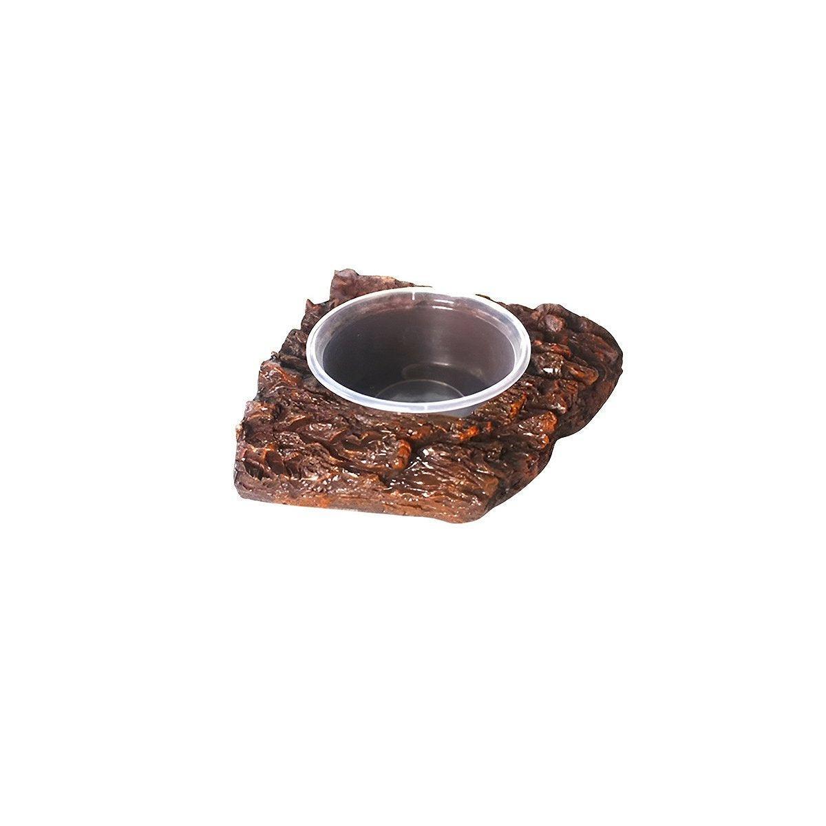 Resin Landscaping Reptiles Bowl Feeder Feeding Water Terrarium Bowls Geckos Dish - Single V528-FOOD-BOWL-SINGLE-449579