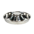 Stainless Steel Pet Bowl Slow Feeder Dish Puppy Dog Cat Food Feeding Weaning Bowl - L V528-FOODSTOPBASIN-L-896484