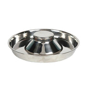 Stainless Steel Pet Bowl Slow Feeder Dish Puppy Dog Cat Food Feeding Weaning Bowl - L V528-FOODSTOPBASIN-L-896484