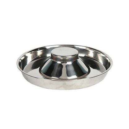 Stainless Steel Pet Bowl Slow Feeder Dish Puppy Dog Cat Food Feeding Weaning Bowl - M V528-FOODSTOPBASIN-M-896888