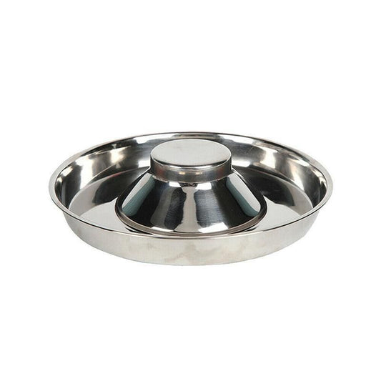Stainless Steel Pet Bowl Slow Feeder Dish Puppy Dog Cat Food Feeding Weaning Bowl - M V528-FOODSTOPBASIN-M-896888