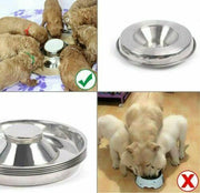 Stainless Steel Pet Bowl Slow Feeder Dish Puppy Dog Cat Food Feeding Weaning Bowl - M V528-FOODSTOPBASIN-M-896888