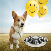Stainless Steel Pet Bowl Slow Feeder Dish Puppy Dog Cat Food Feeding Weaning Bowl - M V528-FOODSTOPBASIN-M-896888
