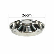 Stainless Steel Pet Bowl Slow Feeder Dish Puppy Dog Cat Food Feeding Weaning Bowl - M V528-FOODSTOPBASIN-M-896888