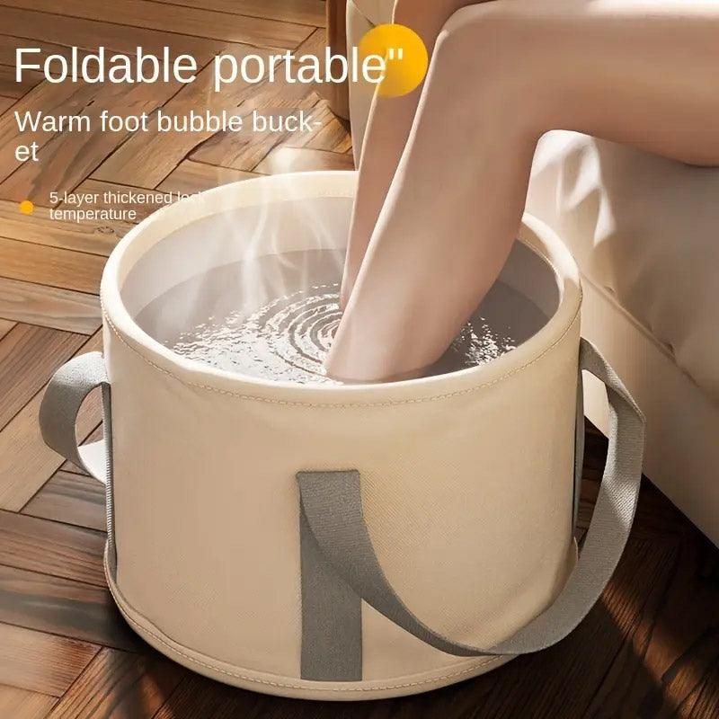 Collapsible Foot Soak Bucket Portable Insulated Foot Soak Bag for Relaxation V528-FOOT-BATH-BUCKET-593339