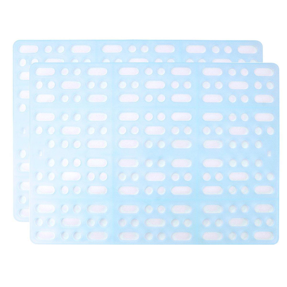 2pcs Rabbit Foot Mat Large Plastic Cage Mat for Guinea Pig Pet Cage Accessories - Blue V528-FOOT-PAD-BLUE-2PCS-680425