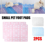 2pcs Rabbit Foot Mat Large Plastic Cage Mat for Guinea Pig Pet Cage Accessories - Pink V528-FOOT-PAD-PINK-2PCS-223120