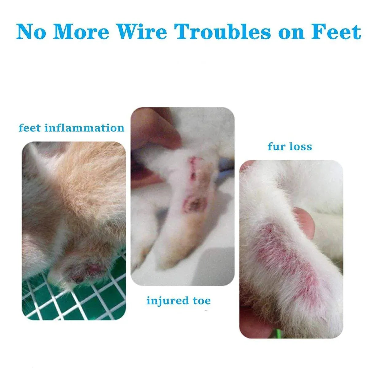 2pcs Rabbit Foot Mat Large Plastic Cage Mat for Guinea Pig Pet Cage Accessories - White V528-FOOT-PAD-WHITE-2PCS-904400